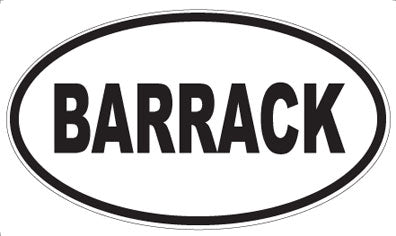 BARRACK - Oval Magnet