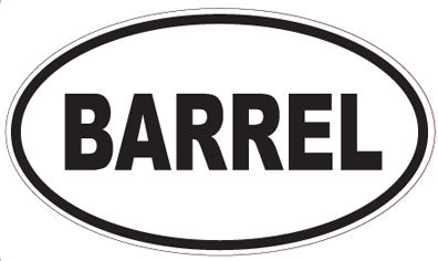 BARREL - Oval Sticker