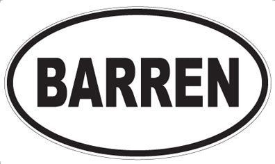 BARREN - Oval Magnet