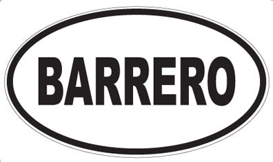 BARRERO - Oval Magnet