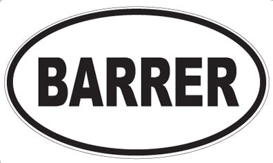 BARRER - Oval Magnet