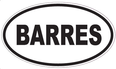 BARRES - Oval Sticker