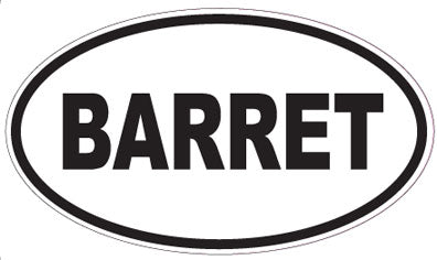 BARRET - Oval Sticker