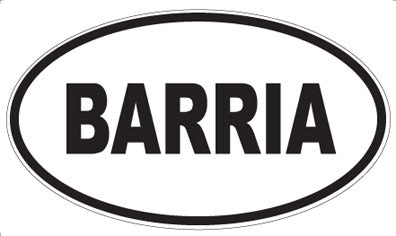 BARRIA - Oval Magnet
