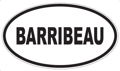 BARRIBEAU - Oval Magnet