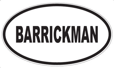 BARRICKMAN - Oval Magnet