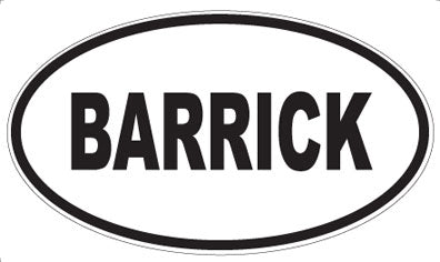 BARRICK - Oval Magnet