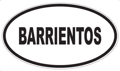 BARRIENTOS - Oval Magnet