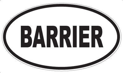 BARRIER - Oval Magnet