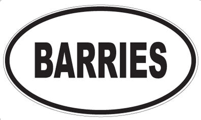BARRIES - Oval Magnet