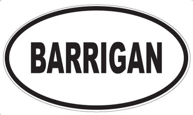 BARRIGAN - Oval Magnet