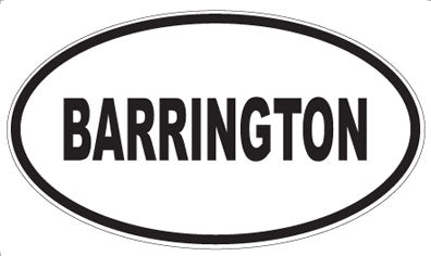 BARRINGTON - Oval Magnet