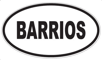 BARRIOS - Oval Magnet