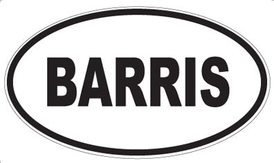 BARRIS - Oval Magnet