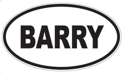 BARRY - Oval Magnet