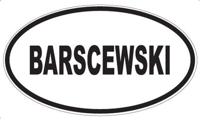 BARSCEWSKI - Oval Magnet