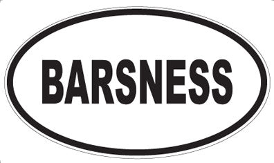 BARSNESS - Oval Magnet