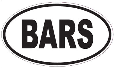 BARS - Oval Sticker
