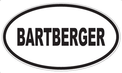 BARTBERGER - Oval Magnet