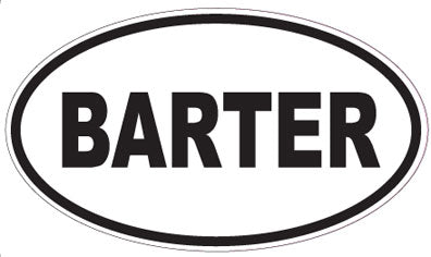 BARTER - Oval Sticker