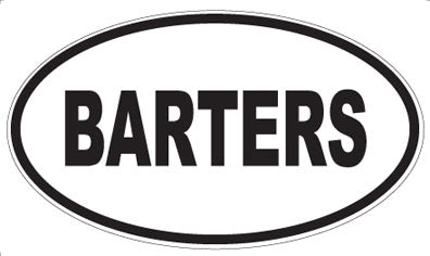 BARTERS - Oval Magnet