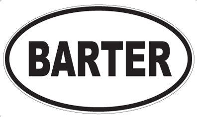 BARTER - Oval Magnet