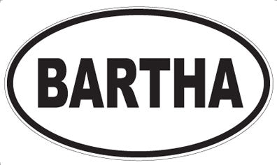 BARTHA - Oval Magnet
