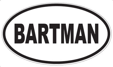 BARTMAN - Oval Magnet