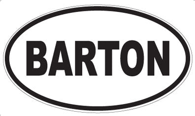BARTON - Oval Magnet