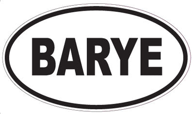 BARYE - Oval Sticker