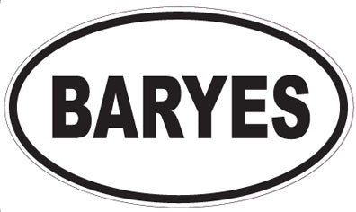 BARYES - Oval Sticker