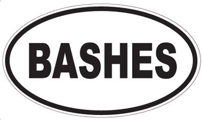 BASHES - Oval Sticker