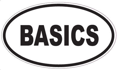 BASICS - Oval Sticker