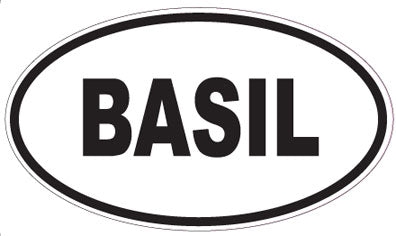 BASIL - Oval Sticker
