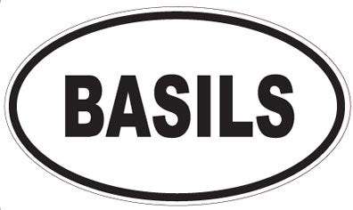 BASILS - Oval Sticker