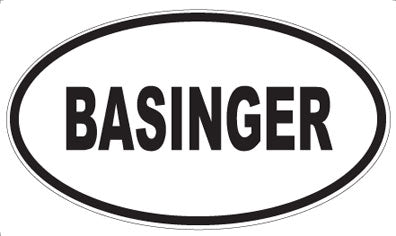 BASINGER - Oval Magnet