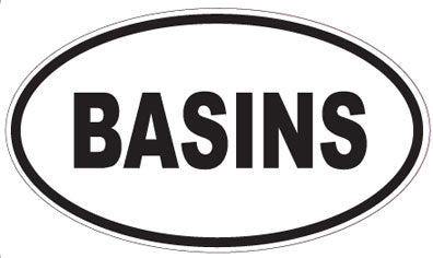 BASINS - Oval Sticker