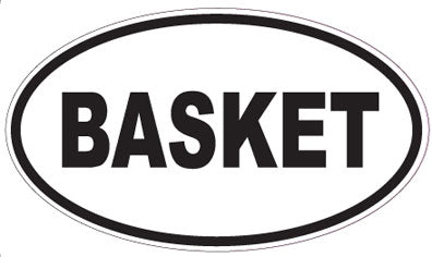 BASKET - Oval Sticker