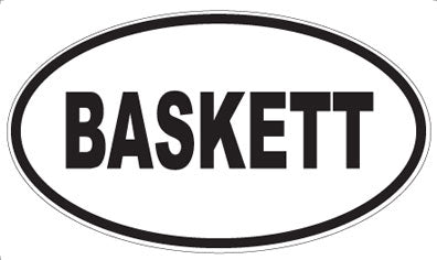 BASKETT - Oval Magnet
