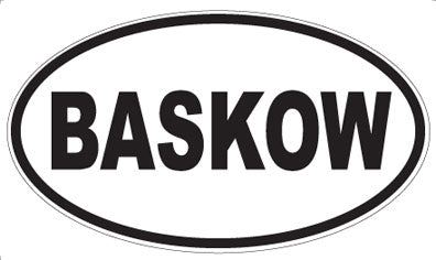 BASKOW - Oval Magnet