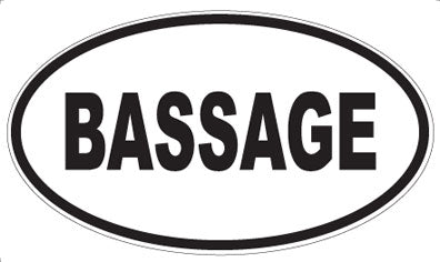 BASSAGE - Oval Magnet