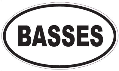 BASSES - Oval Sticker