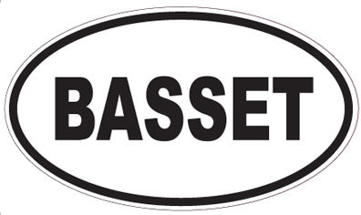 BASSET - Oval Sticker