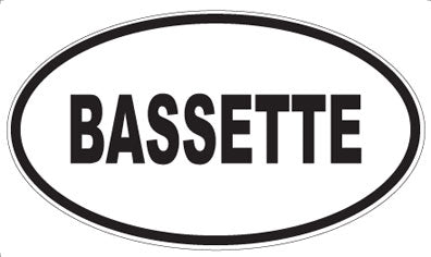 BASSETTE - Oval Magnet