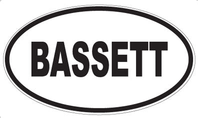 BASSETT - Oval Magnet