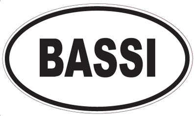 BASSI - Oval Sticker