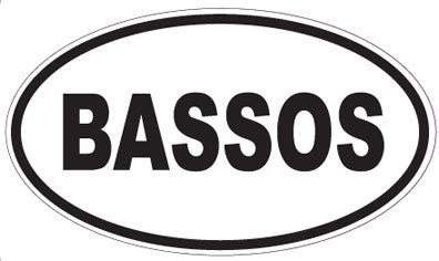 BASSOS - Oval Sticker