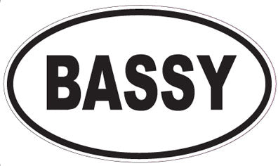 BASSY - Oval Sticker