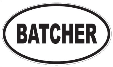 BATCHER - Oval Magnet