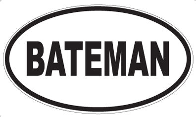 BATEMAN - Oval Magnet